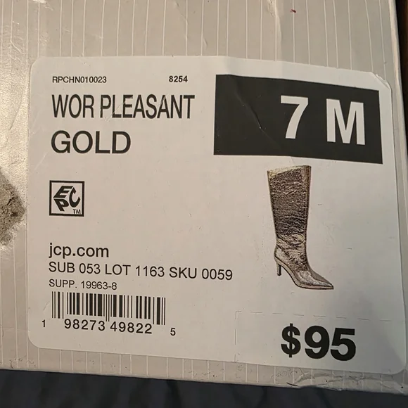 Worthington Shimmering Gold Heeled Boots - Picture 8 of 8